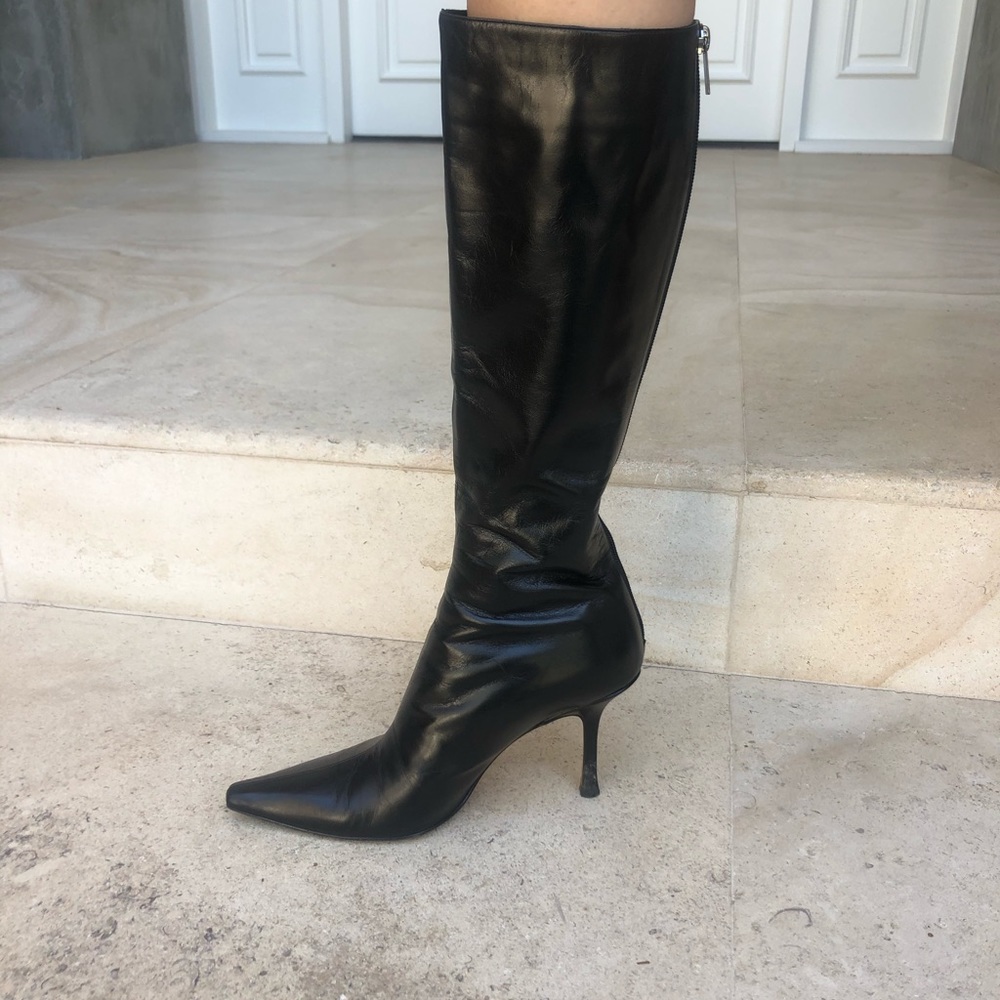 Jimmy Choo Black Leather Boots
